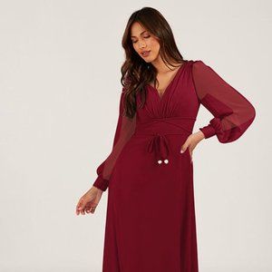 AZAZIE Burgundy Dress BRAND NEW